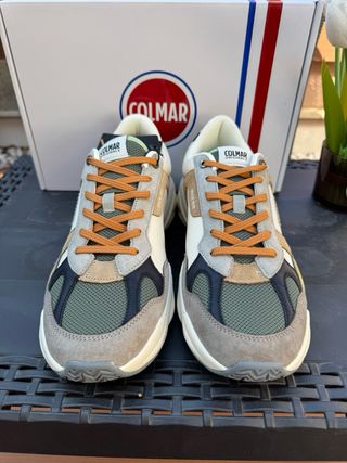 Sneakers uomo Colmar nuove beige/verde