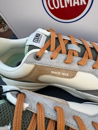 Sneakers uomo Colmar nuove beige/verde