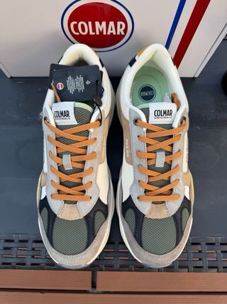 Sneakers uomo Colmar nuove beige/verde
