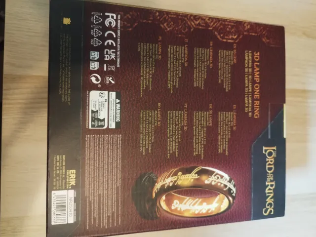 Lámpara 3D El Señor de los Anillos: El Anillo Únic