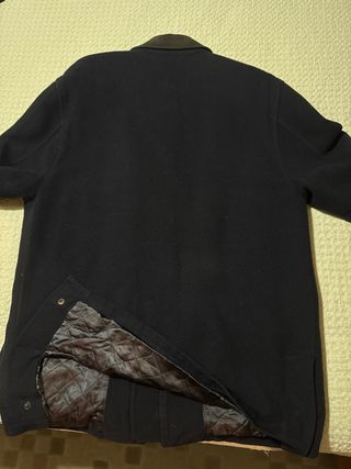 Chaquetón Caramelo Lana Azul marino/ marrón