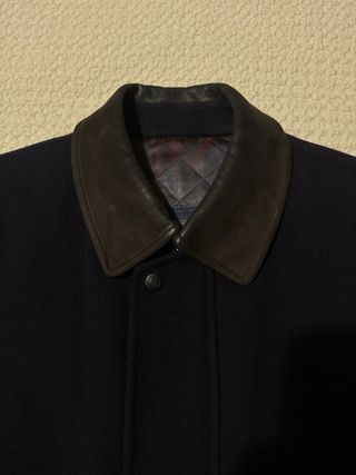 Chaquetón Caramelo Lana Azul marino/ marrón