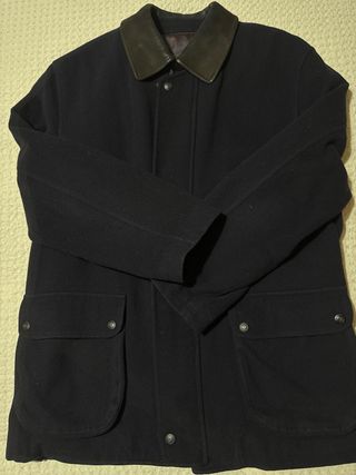 Chaquetón Caramelo Lana Azul marino/ marrón