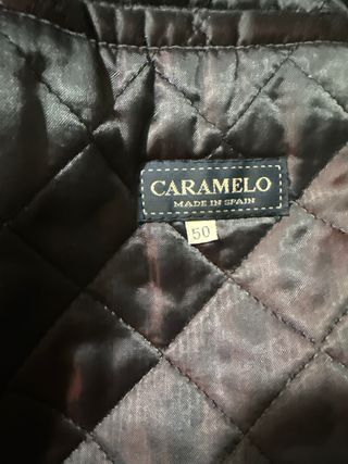 Chaquetón Caramelo Lana Azul marino/ marrón