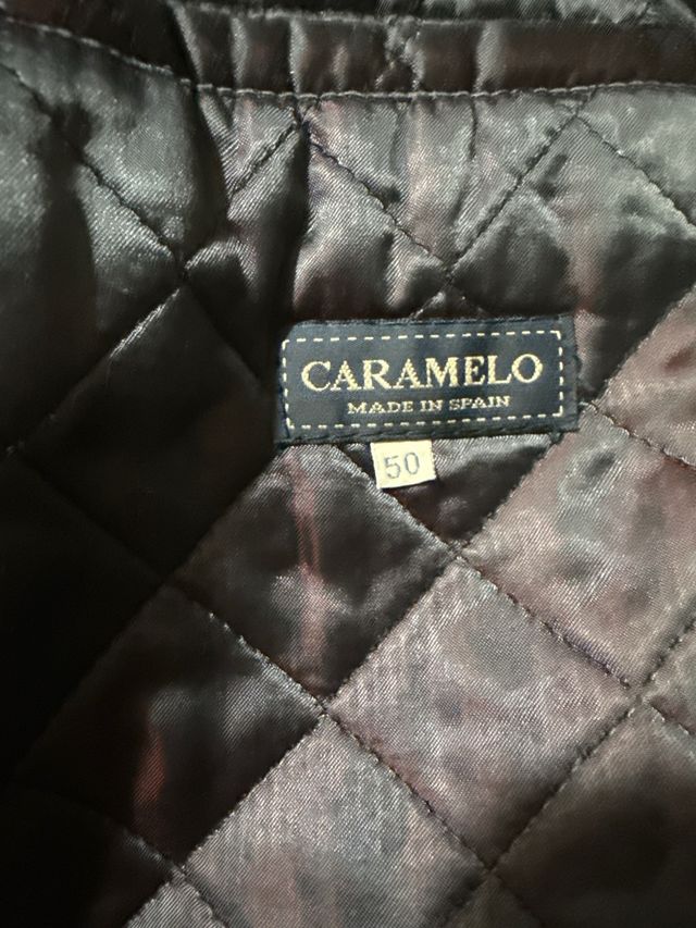 Chaquetón Caramelo Lana Azul marino/ marrón