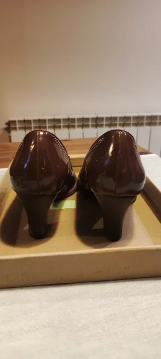 Zapatos Clarks tipo Merceditas burdeos Talla 38