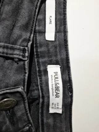 Pantalón vaquero negro Flare talla 32