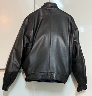 CAZADORA PIEL NEGRA HOMBRE- TALLA M