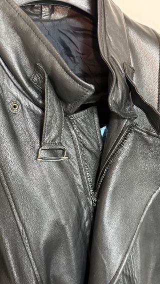 CAZADORA PIEL NEGRA HOMBRE- TALLA M