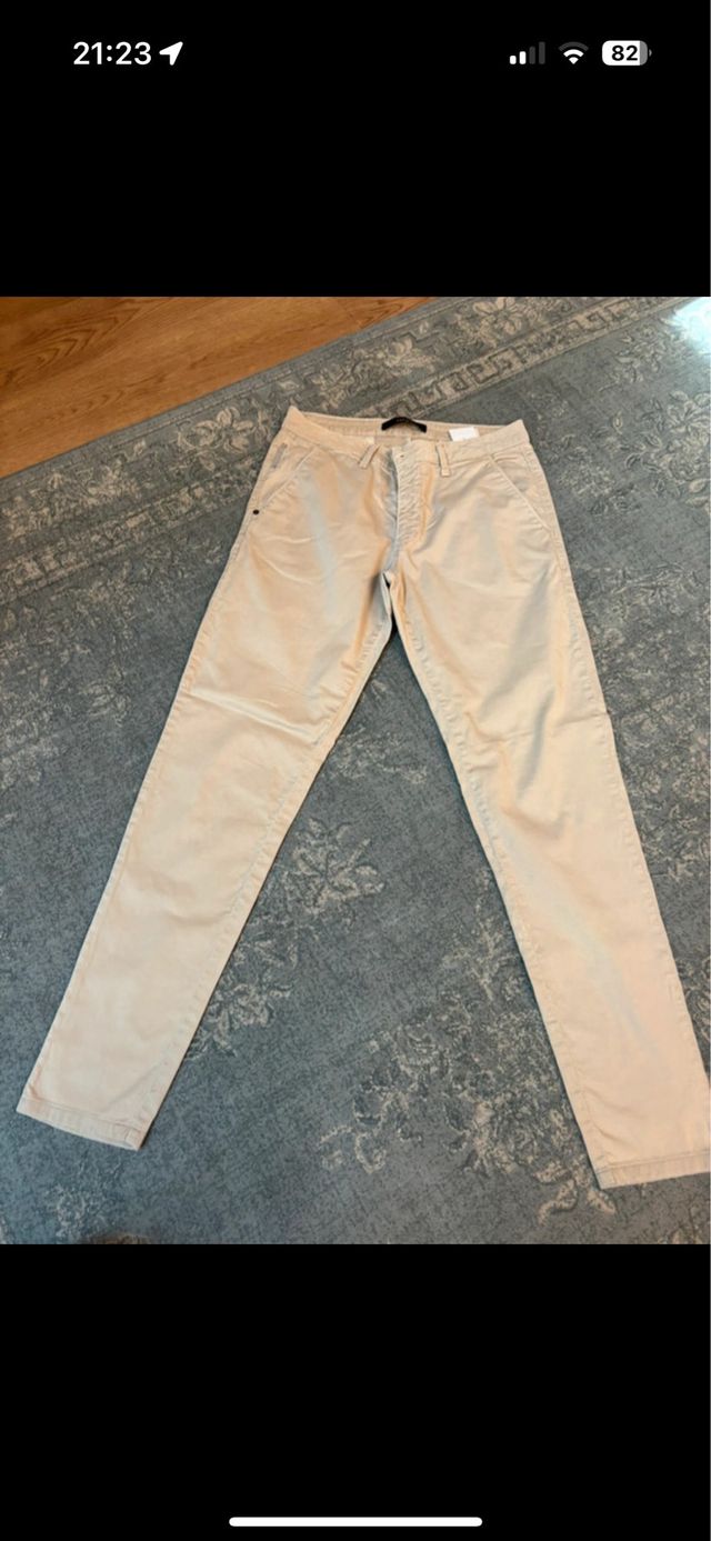 Pantaloni Liu Jo uomo beige cotone taglia 48