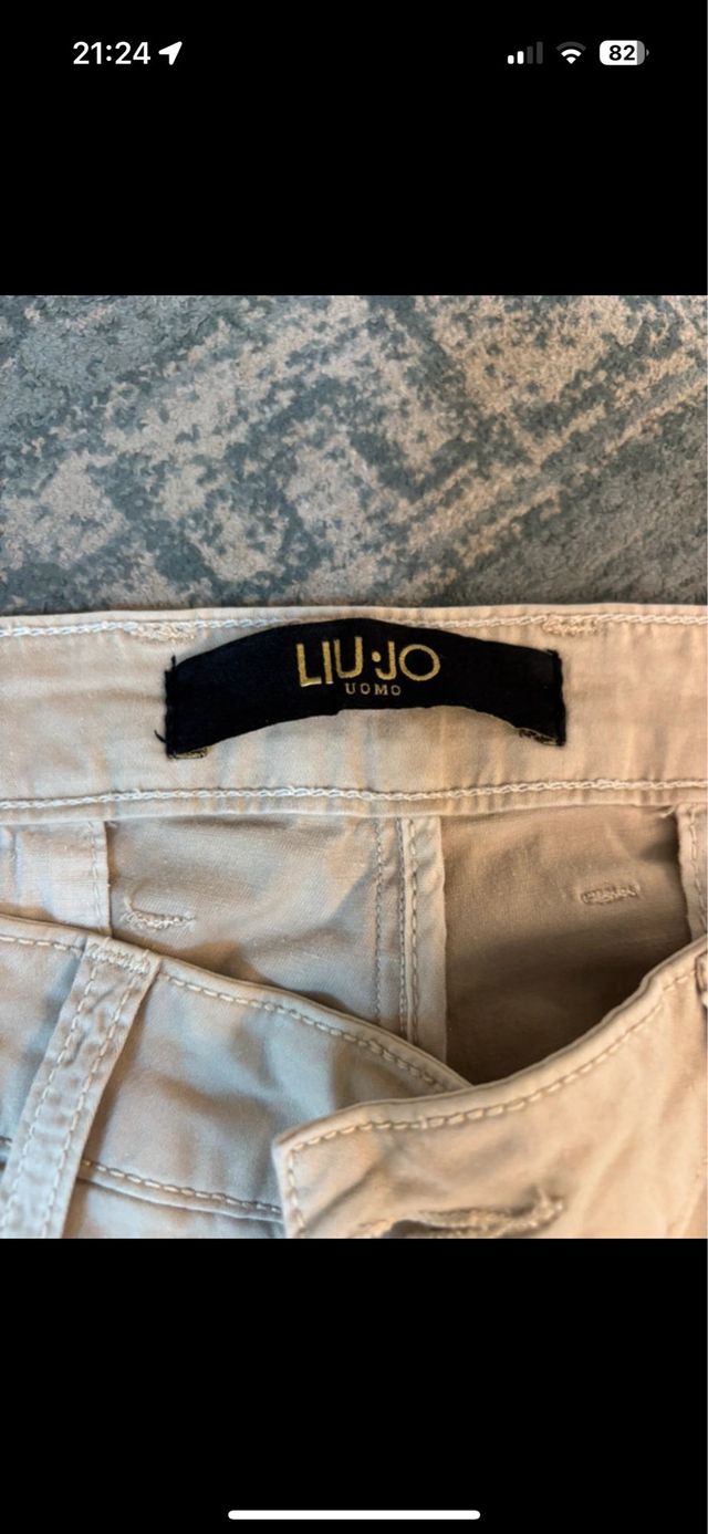 Pantaloni Liu Jo uomo beige cotone taglia 48