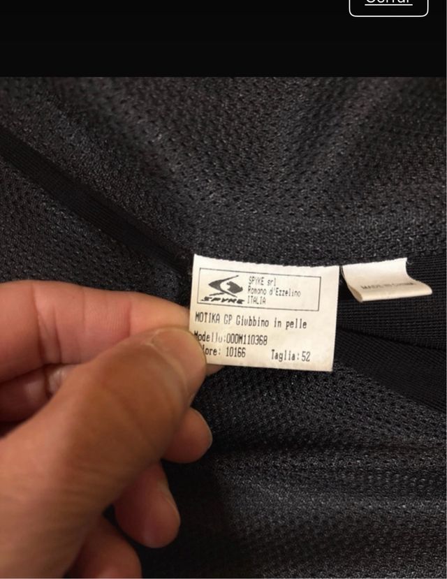 Chaqueta de cuero Spyke naranja y negra