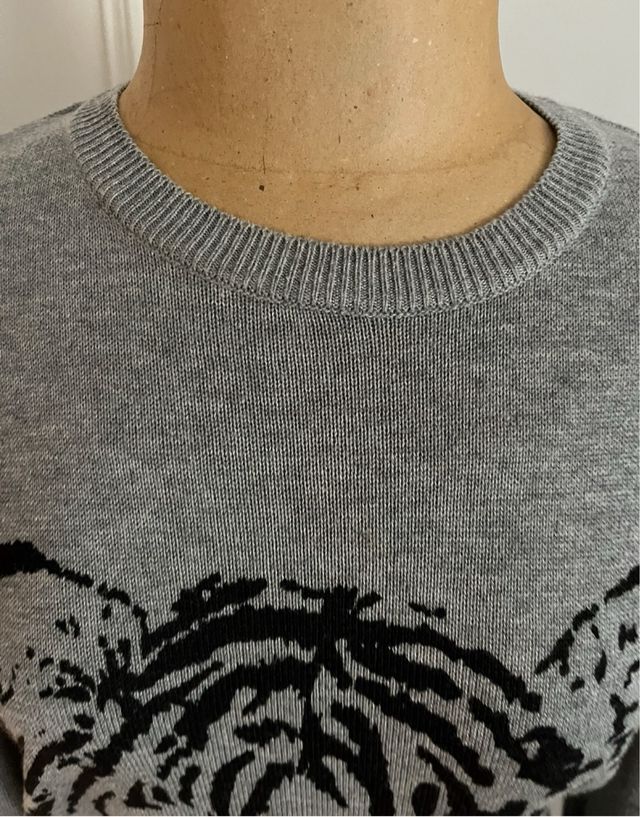 Vestido Zara Tigre Gris Talla M