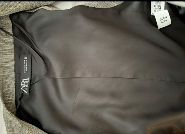 Vestido Zara Tigre Gris Talla M