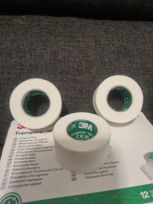 3M Transpore White Parche Quirúrgico 12 Rollos