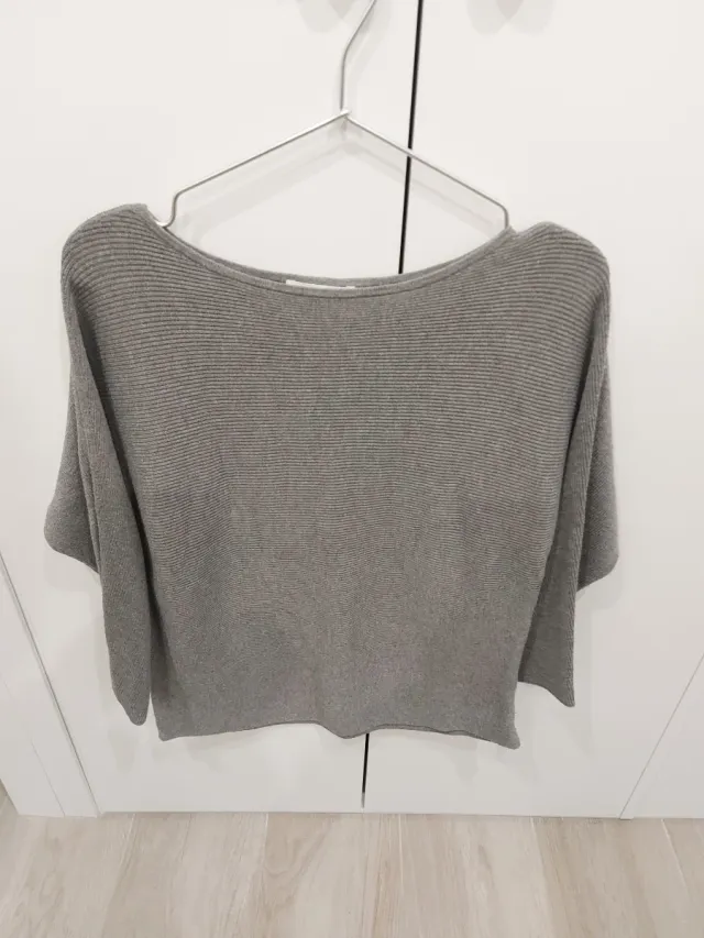Jersey H&M manga 3/4 gris