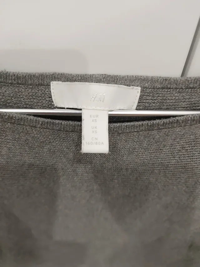 Jersey H&M manga 3/4 gris