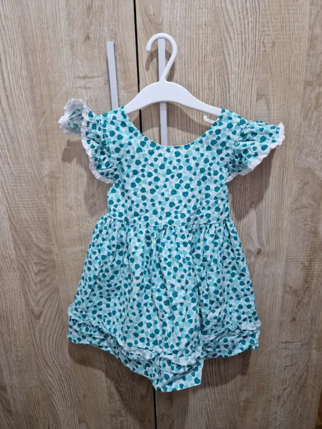 Vestido corto estampado de corazones