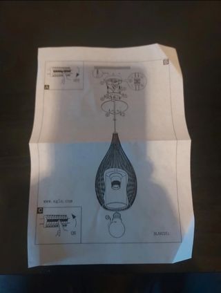 Lampadario a sospensione con filo