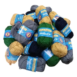 Lote 40 ovillos lana bambú colores surtidos