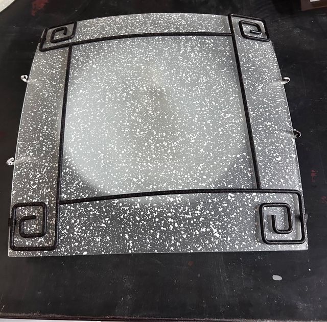 Plafón de techo cristal y metal