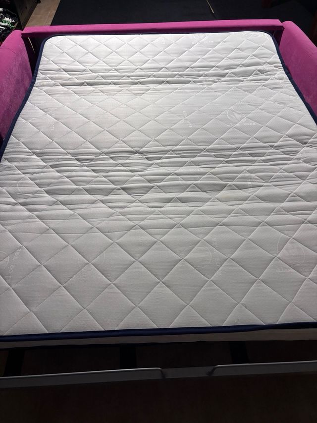 Sofá cama apertura italiana rosa