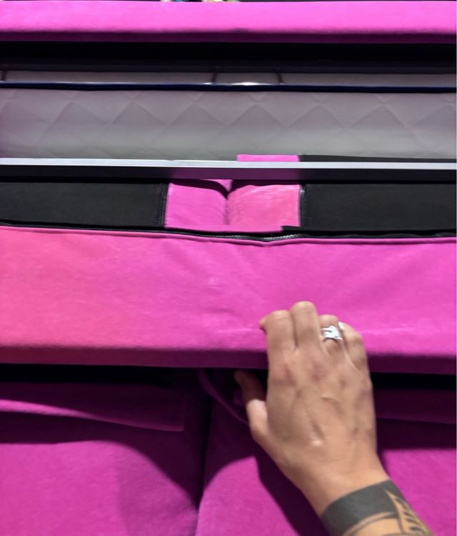 Sofá cama apertura italiana rosa