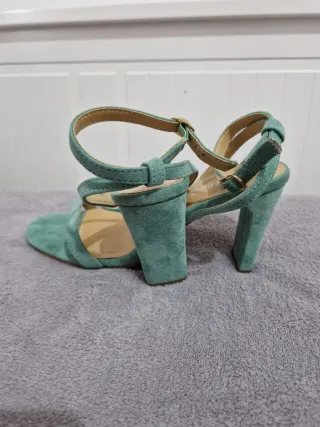 Sandalias turquesa mujer