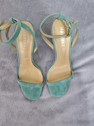 Sandalias turquesa mujer