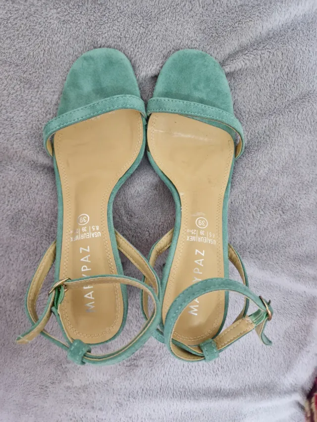 Sandalias turquesa mujer