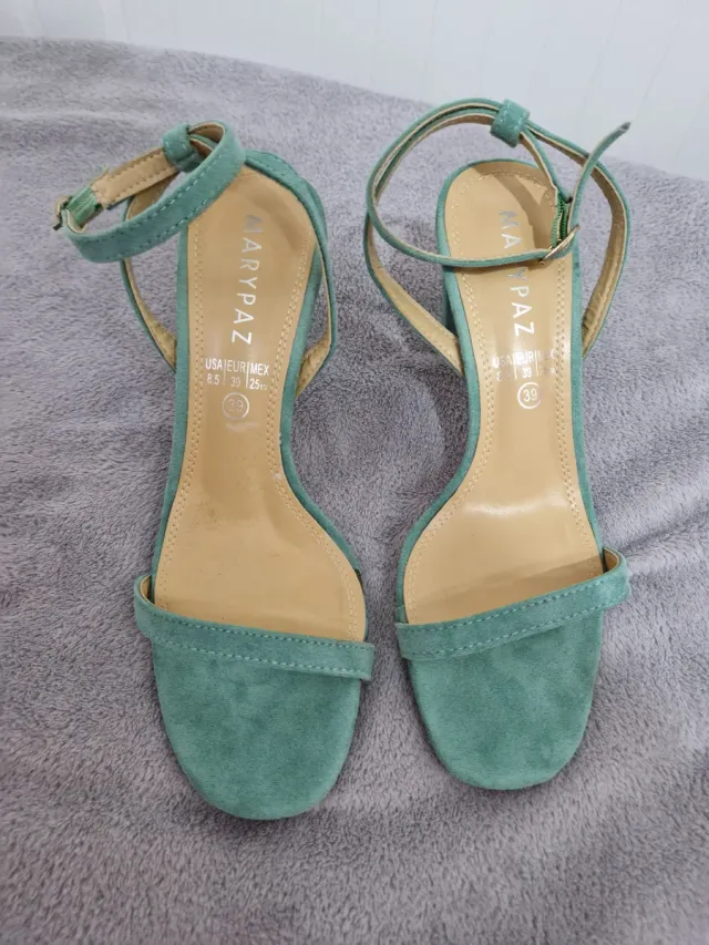 Sandalias turquesa mujer