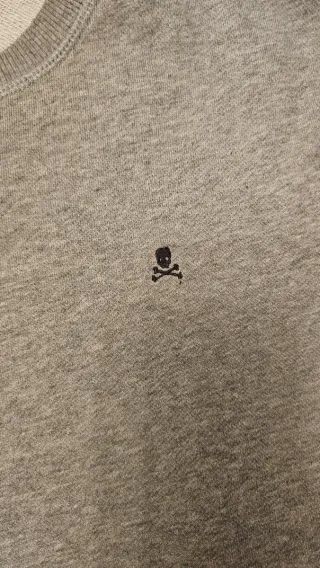 Sudadera Scalpers Gris Logo Calavera