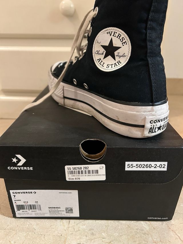 Zapatillas negras CONVERSE plataforma