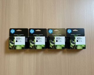 4 cartuchos HP 301XL negros originales