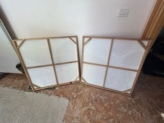 Set 2 Cuadros Flores Rojas Abstractas