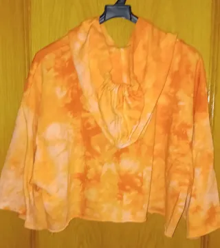 Sudadera corta naranja tie-dye talla única