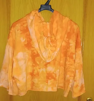 Sudadera corta naranja tie-dye talla única