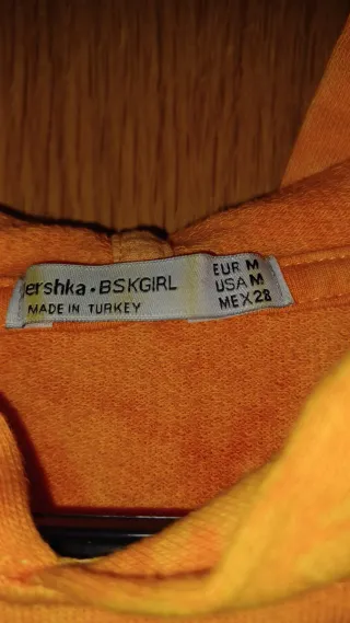 Sudadera corta naranja tie-dye talla única