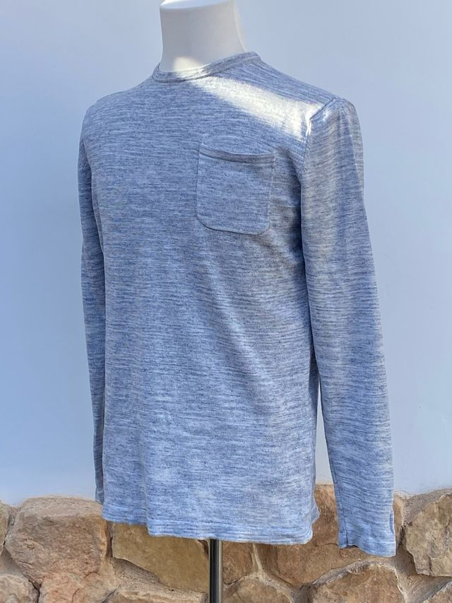 Jersey Springfield Manga Larga Gris y Azul