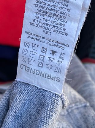 Jersey Springfield Manga Larga Gris y Azul