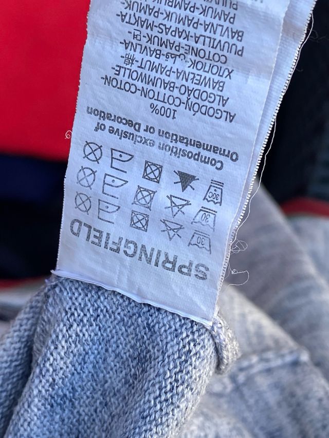 Jersey Springfield Manga Larga Gris y Azul