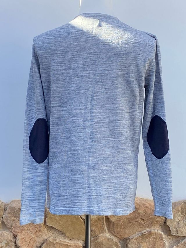 Jersey Springfield Manga Larga Gris y Azul