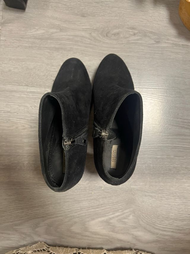 Botines Geox Negros Tacón