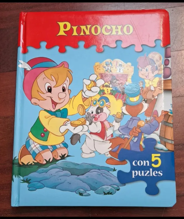 Libro Pinocho con 5 puzles