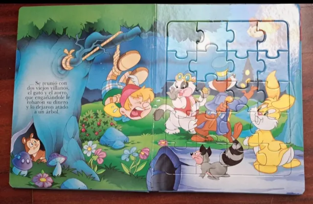 Libro Pinocho con 5 puzles