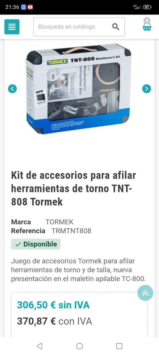 Maletín Tormek TNT 808 para gubias