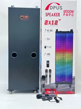 Altavoz DPUS 2x12 12000W con Micrófonos
