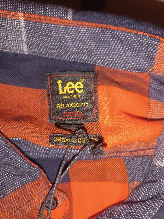 Camisa Lee Franela Quadrada XL