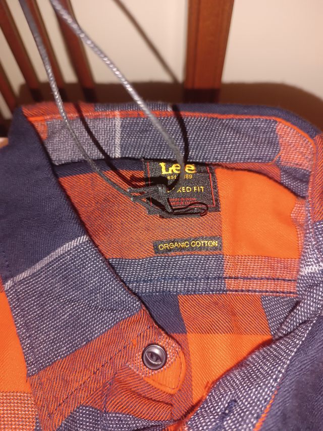 Camisa Lee Franela Quadrada XL