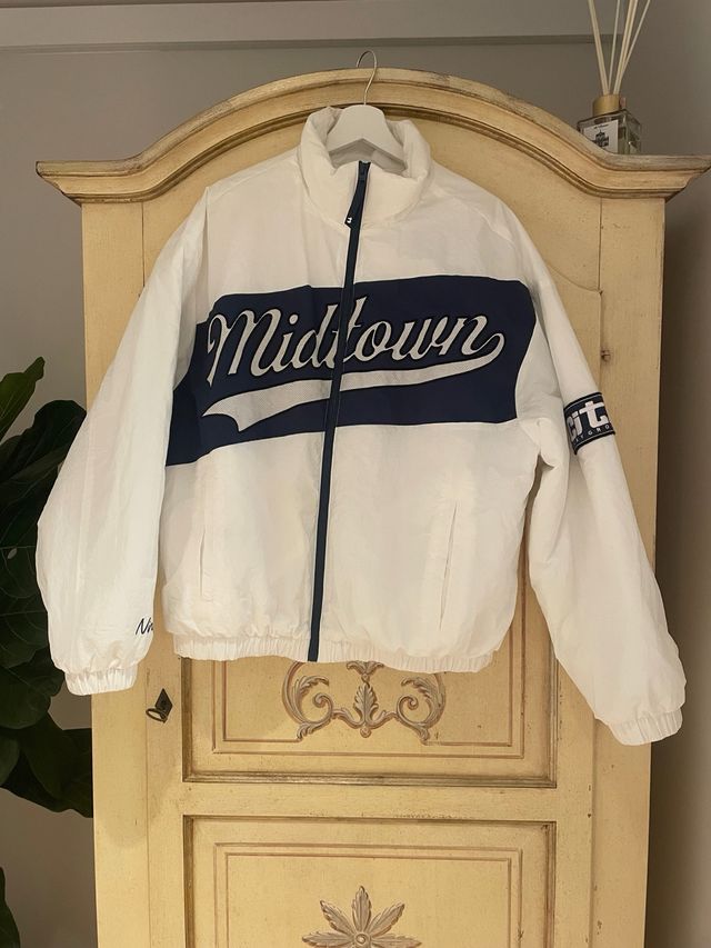 Chaqueta Midtown blanca y azul